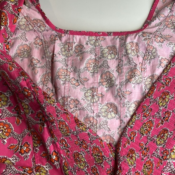 J.CREW COLLECTION PUFF SLEEVE SQUARE NECK TOP IN RATTI PINK BLOOMS PRINT SZ 4 - Picture 11 of 16